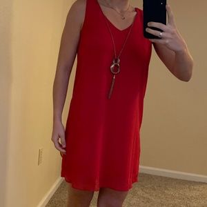 Red Flowy Dress